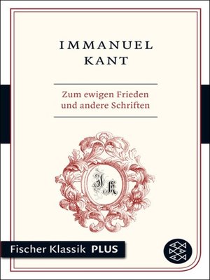 cover image of Zum ewigen Frieden und andere Schriften